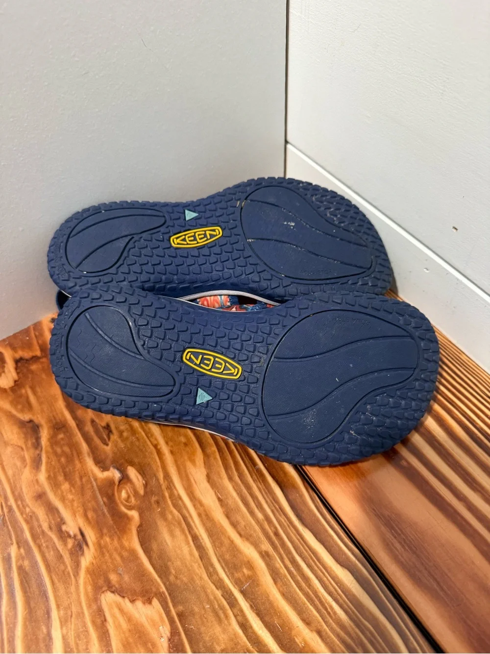 KEEN Kids Blue, Red & Cream Patterned Water Sandals